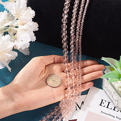 4 нить 4 вида прозрачных стеклянных бусин&nbsp;GLAA-TA0002-56C