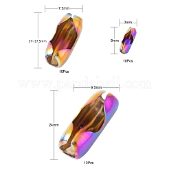 Conectores de cadena de bolas de acero inoxidable 304 con revestimiento iónico (IP) de 30 estilos (3 unidad)&nbsp;STAS-LS0001-49MC