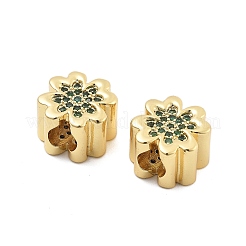 Латунные микро проложить Цирконий Европейский бисером&nbsp;KK-Q006-41G-02