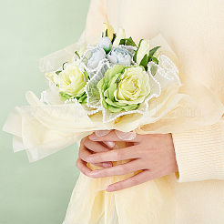 Упаковка для букетов цветов из морщинистого волнистого полиэстера FIND-WH0110-752