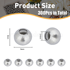 Круглые бусины из нержавеющей стали 304 с прострочкой&nbsp;STAS-DC0015-81C