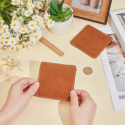 2 serviette de golf carrée en cuir&nbsp;DIY-CL0001-40A