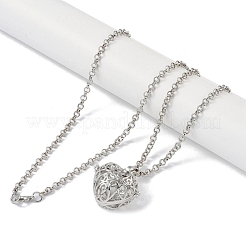 Латунь горный хрусталь кулон ожерелья NJEW-G089-16C-P