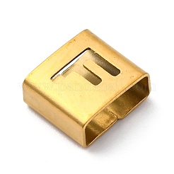 Placcatura ionica (ip) 304 acciaio inossidabile quadrato charms scorrevoli&nbsp;STAS-L132-08F-G