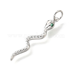 Подвески из змеиной латуни с микропаве из кубического циркония&nbsp;KK-V007-007P-02-1