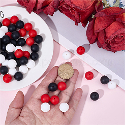 90 Stück 3 Farben Silikon-Fokalperlen&nbsp;SIL-BM0001-09