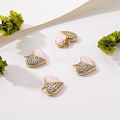 4 шт. Настоящая позолоченная латунь 18k с прозрачным кубическим цирконием KK-SZ0004-43