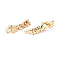 Латунные микропаве прозрачные подвески с фианитом ZIRC-Z019-33G-NR