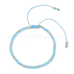 Ensemble de 2 bracelet ajustable en perles de rocaille et perles de verre tressées&nbsp;BJEW-MZ00287-02