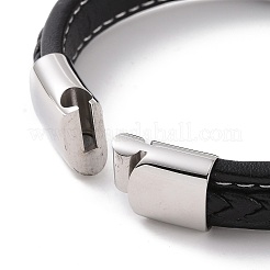 Браслет из нержавеющей стали 304 с переплетенными звеньями BJEW-G658-01P