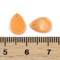 Breloques en forme de larme de coquillages d'eau douce naturels peints à la bombe&nbsp;LS-SHEL-K006-47D