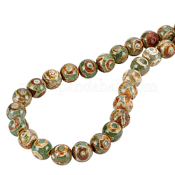 Tibetischen Stil dzi Perlen&nbsp;TDZI-WH0001-01