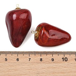Pendentifs en résine époxy et piments séchés&nbsp;RE-CBAAE94-04G