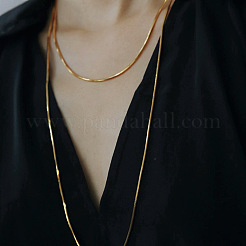 Длинные ожерелья из латунной змеиной цепи&nbsp;FS-WG4AD64-01-1