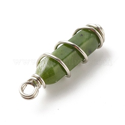 Colgantes de jade natural del sur de China con doble punta.&nbsp;PALLOY-JF01686-01