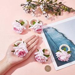 6 шт. плетеные джутовые кольца для салфеток DJEW-CP0001-20A