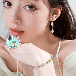 48 шт. 12 стиля подвески-коннекторы из акрила и натурального жемчуга PALLOY-CW00008