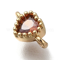 Стойка покрытие латунь кубический цирконий сердце звенья соединительные подвески KK-M014-01-G