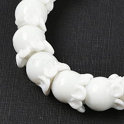 1 нить бусины лэмпворк золотистого песка LAMP-SC0001-54