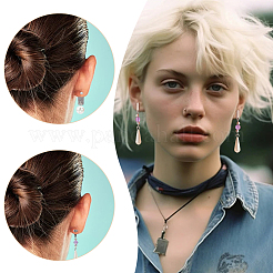 60 шт. 10 стиля прямоугольной формы фурнитура для сережек-гвоздиков из нержавеющей стали 201 и 304 STAS-PH0005-29