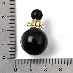 Parfümflaschenanhänger aus natürlichem Obsidian&nbsp;GG-CBA7610-02G-07