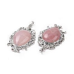 Естественно розового кварца большие кулоны G-P496-01P-19