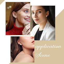 3 пара двухцветных серег-каффов с искусственным жемчугом из АБС-пластика EJEW-AN0004-65