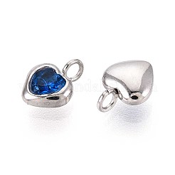 Anhänger aus 304 Edelstahl mit Mikropflaster und Zirkonia&nbsp;STAS-L022-396C-P