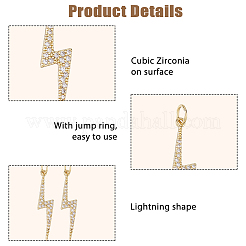 4pcs pendentifs en laiton micro pavé de zircone cubique&nbsp;KK-HS0015-83
