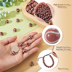 300 шт. напечатанные распылением непрозрачные акриловые европейские бусины&nbsp;SACR-TA0001-56