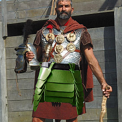 Юбка из искусственной кожи средневекового викинга с поясом&nbsp;AJEW-WH20077-031C