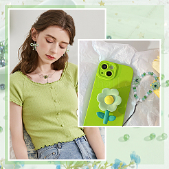 500шт 5 цвета нитей стеклянных бусин EGLA-PH0001-28A