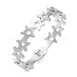 Bracelets en acier inoxydable 304 à motif étoile creuse pour femmes&nbsp;BJEW-A166-01A-P