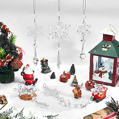 Подвесные украшения из акриловых снежинок&nbsp;HJEW-SP0001-04C