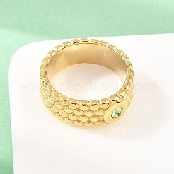 Fingerringe aus 304 Edelstahl mit Zirkonia&nbsp;LS-RJEW-F203-03G-03