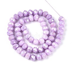 Антикоррозийные гальванические стеклянные бусины рондель&nbsp;EGLA-T021-8mm-17-07