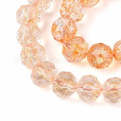 Хрустящие прозрачные стеклянные бусины нити&nbsp;GLAA-N063-8mm-07