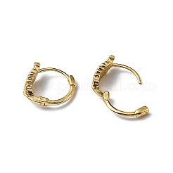 Серьга-кольцо из прозрачного кубического циркония EJEW-P229-05G