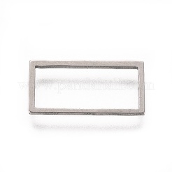 ステンレス鋼の連結リング  長方形  ステンレス鋼色  7.5x15.5x0.8mm  内径：6x14mm&nbsp;STAS-WH0014-09A