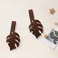 2 шт. зажимы для кардигана из искусственной кожи с листьями&nbsp;JEWB-CL0001-01B