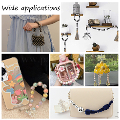 60 шт. 3-х цветные бусины из искусственного жемчуга из смолы RESI-PH0001-95