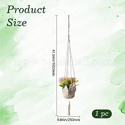 Полиэстер плетение цветочные горшки сетчатый карман&nbsp;AJEW-WH20067-078