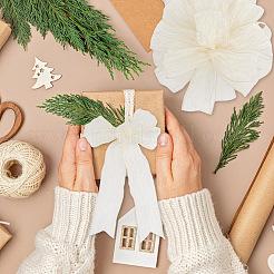 Органза морщинистая проволочная лента&nbsp;OCOR-WH0078-278A