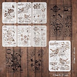 Набор шаблонов трафаретов для рисования из пластика для домашних животных DIY-WH0172-425