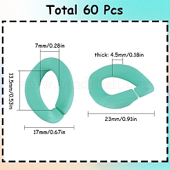 60 шт. непрозрачные акриловые соединительные кольца&nbsp;OACR-SC0001-54