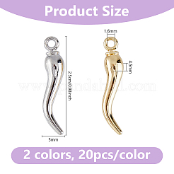 Pendenti in lega di placcatura rack 40 pz 2 colori&nbsp;FIND-DC0008-58