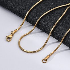 Ожерелья из квадратной цепочки-змейки из нержавеющей стали 304 STAS-G244-83B-G