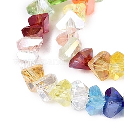 Chapelets de perles en verre transparent électrolytique&nbsp;EGLA-Q139-01A-A29