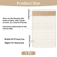 Türfadenvorhang aus Polyester und Kunststoff mit Perlen&nbsp;AJEW-WH20128-053B