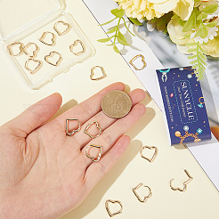 10 пара латунных серег-колец для женщин EJEW-SC0001-63A